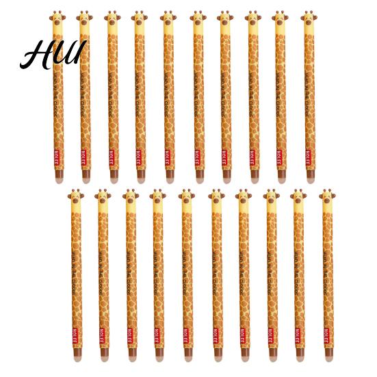 Penne Gel Carine 20 Pezzi Animali Cartoni Animati Cancellabili per Bambini Design a Cappuccio 0.7mm Penna Ricaricabile Scrittura Fluida Cancelleria Facile da Cancellare Divertenti Forniture Scolastiche Studenti