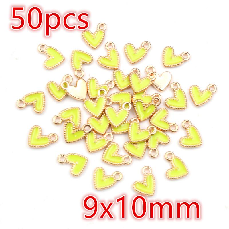 30-50Pcs 9x10mm/15x13mm Small Alloy Heart Charms Cute Love Pendants For DIY Bracelet Necklaces Jewelry Making Accessories