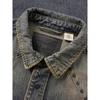 Levis Loose Comfortable Casual Frayed Collar Long Sleeve Denim Jacket Men Jackets Dark-Blue 002XV-0001