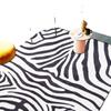 Nordic Style Imitation Cashmere Zebra Pattern Rug
