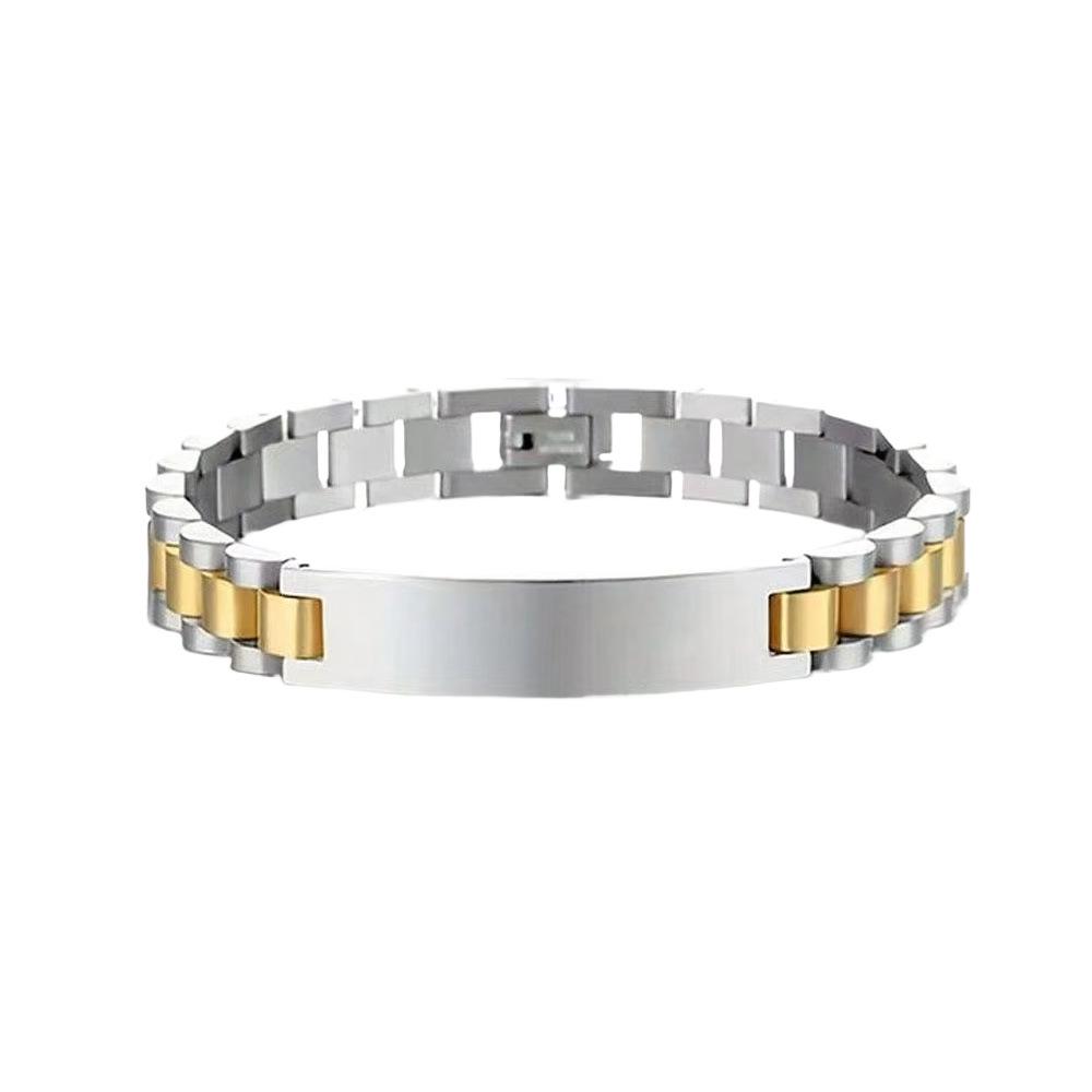 Adjustable Engravable Stainless Steel Men's Watch Chain