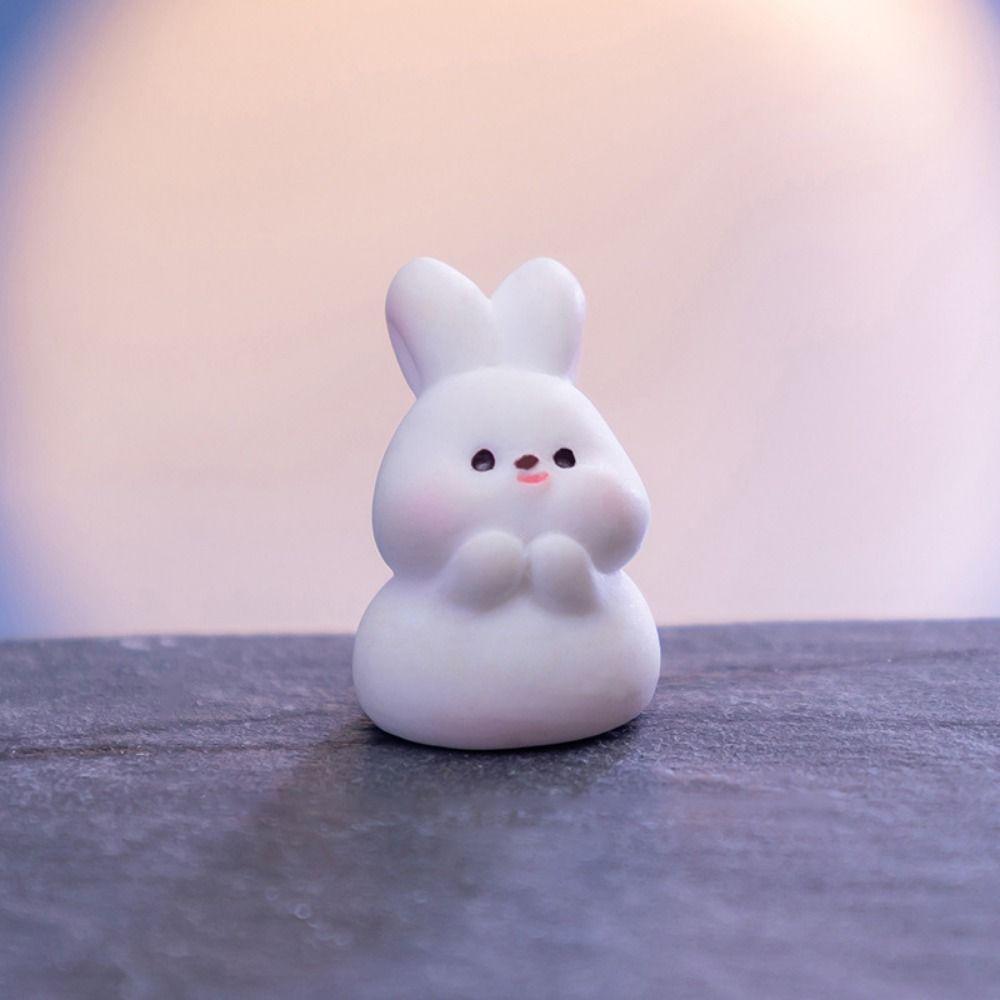 Cartoon Bunny Micro Landscape Chinese Style Bunny Statue  Mid-Autumn Festival
