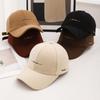 Autumn And Winter Letter Hard Top Embroidered Baseball Cap For Women, Small Face, Casual And Versatile Sunshade Cap, Trendy Man