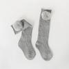 Kids Girls Socks Cotton Fur Ball Knee High Children's Socks For Girls Winter Warm Knitted Baby Stocking Age for 0-7Years