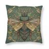 Beetle Cicada Insect Square Pillowcase Polyester Linen Velvet Printed Decorative Throw Pillow Case Room Cushion Case Wholesale