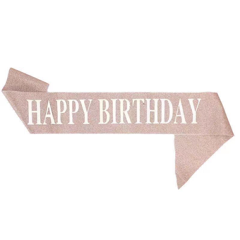 European and American Birthday Crown Headband Hairpin - "Happy Birthday"