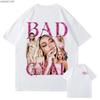 Singer Bad Gyal Vintage 90s Graphic T shirt for Unisex Women Hiphop Streetwear Oversized Tops 100 Cotton TShirt BG2