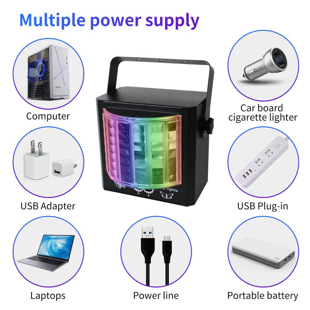 Rechargeable Bar Disco LED Atmosphere Lamp KTV Projection Stage Light Small Indoor Rotating Colorful Laser Light