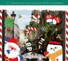 Christmas Wall Decals: Santa, Snowman & Balloons for Glass Doors & Windows