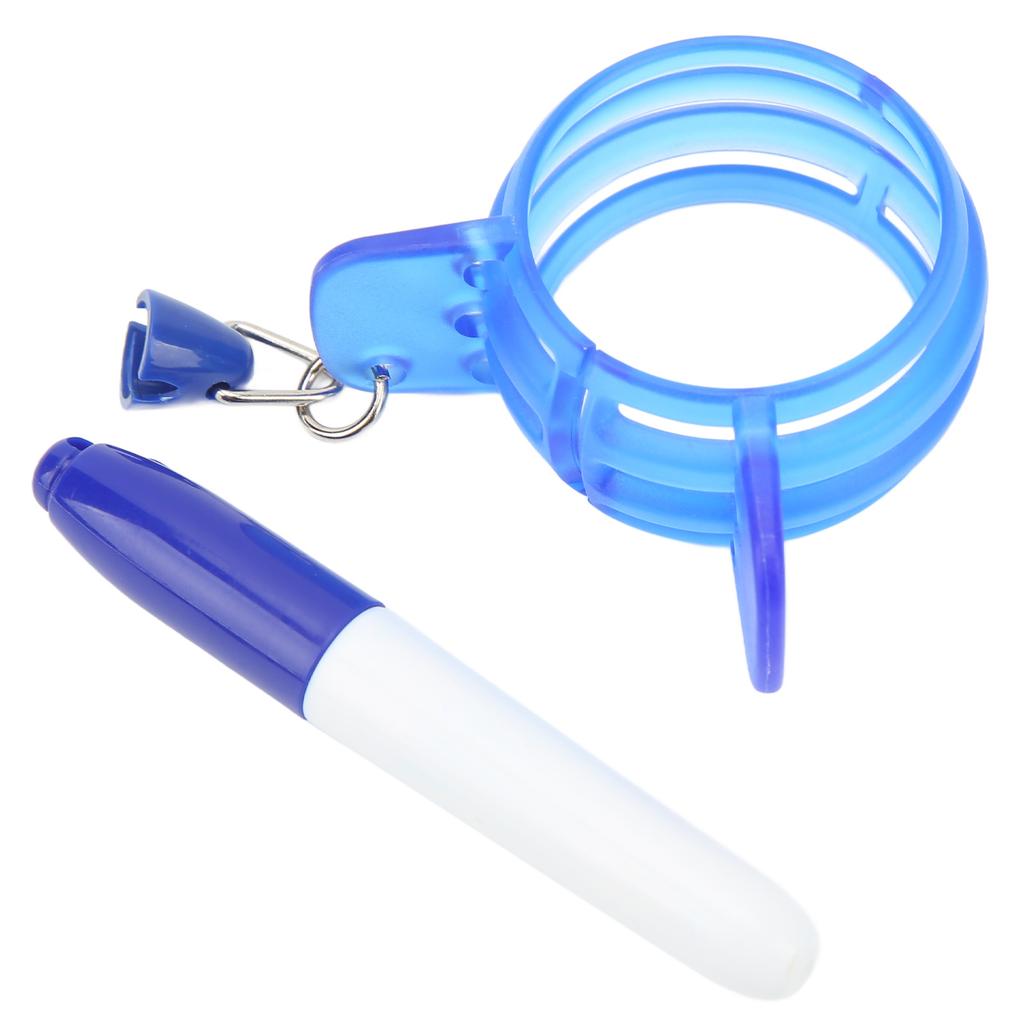 Circle Golf Ball Liner 360 Degree Golf Ball Line Marker Drawer Drawing Marking Alignment Putting Tool with Pen Blue