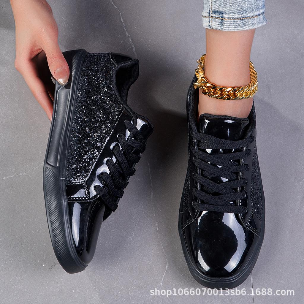 Glitter Shoes Casual Shoes Outdoor Fashion Versatile Student Casual Shoes Breathable and Lightweight