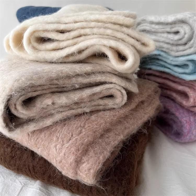 New Korean Versatile Knitted Scarf for Women Girls Winter Thicken Warm Color Scarf Simple Soft Warm Lazy Style Elegant Scarf