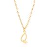 Gold Heart Alphabet Jewelry Necklace With O Chain For Female Fashion Accessory