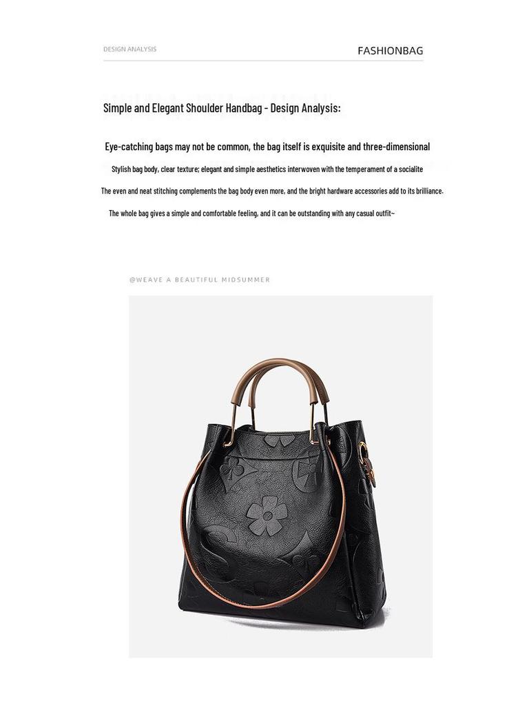 Damenmode Prägetasche: High-End, Großvolumiger Eimer-Stil für Mutter und Kind