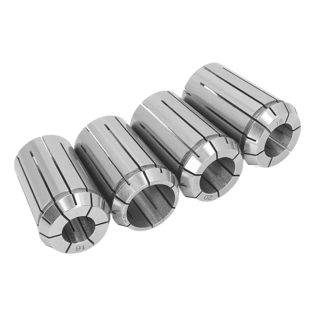 4 Stück OZ25 Spannzangen mit Schlüssel Federstahl Schneidspannzangensatz für CNC-Drehmaschine Fräsen Bohren Dia 16