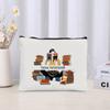 Canvas Tote Bag with Book Print Women Shoulder Ladies Handbag  Shopping Bag Casual Eco Girl Handbags No Zipper
