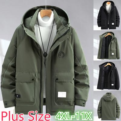 Winter Men's Cotton Coat Thickened Plus Size Men's Fat Men's Plus Size Men's Clothing 4XL-11XL