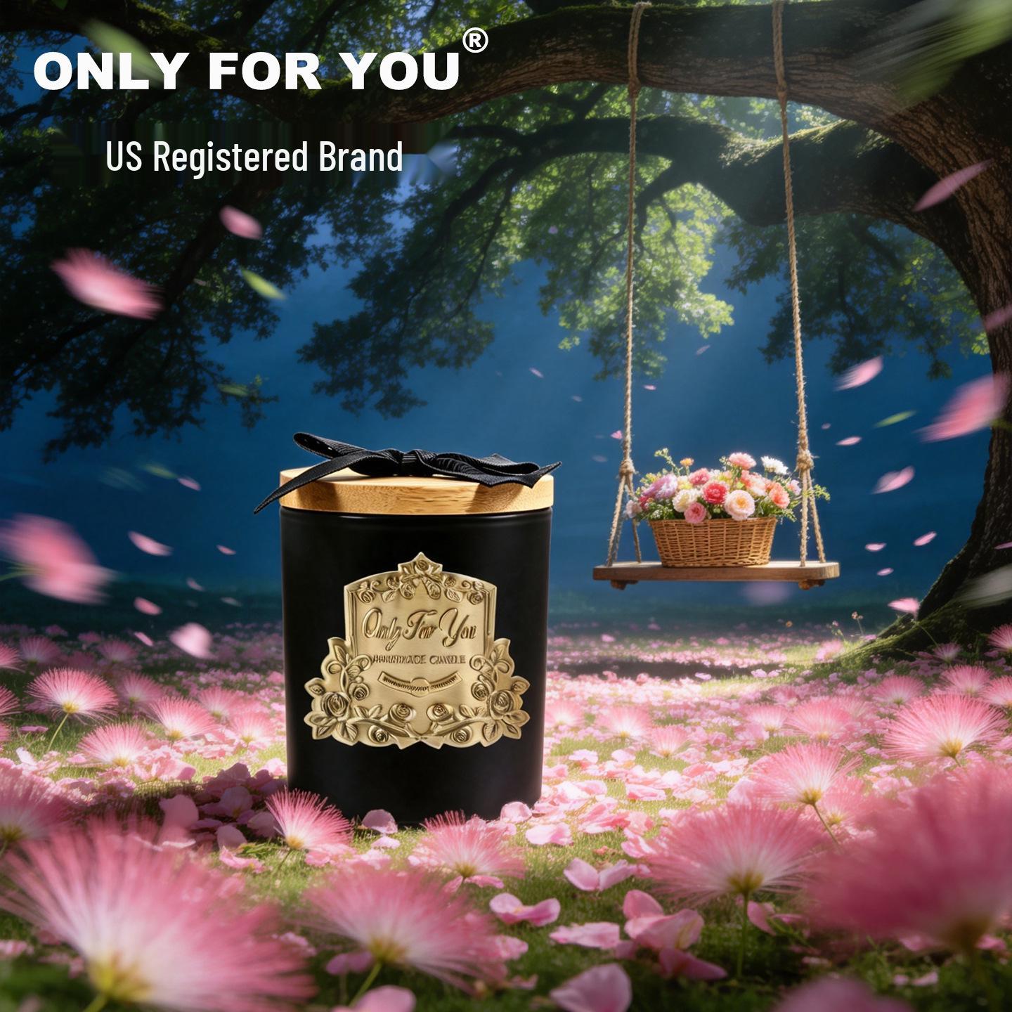 US Brand Aromatherapy Candle: Silver-Lid Soy Wax with Essential Oil - Perfect Fragrance Gift for Bedroom.