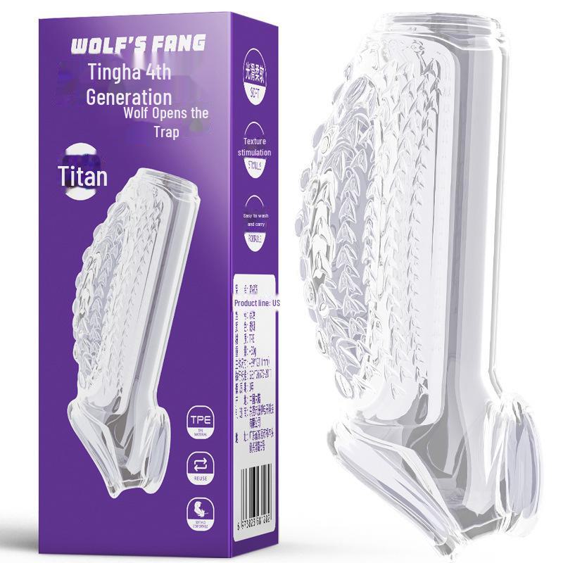 Se Niuniu Krokodýl Titan Resistance Ring Zámek na vlčí zuby Essence Sada sexuálních hraček.