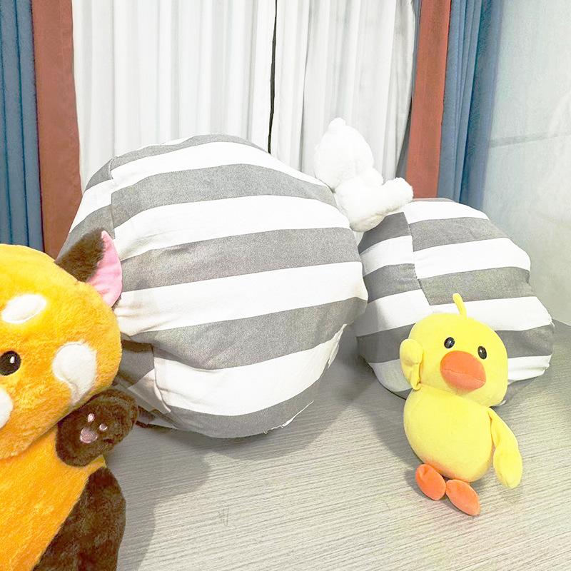 Large-Capacity Creative Kids' Zipper Storage Bag - Bean Bag Style Organizer for Plush Toys, Comforters and Travel