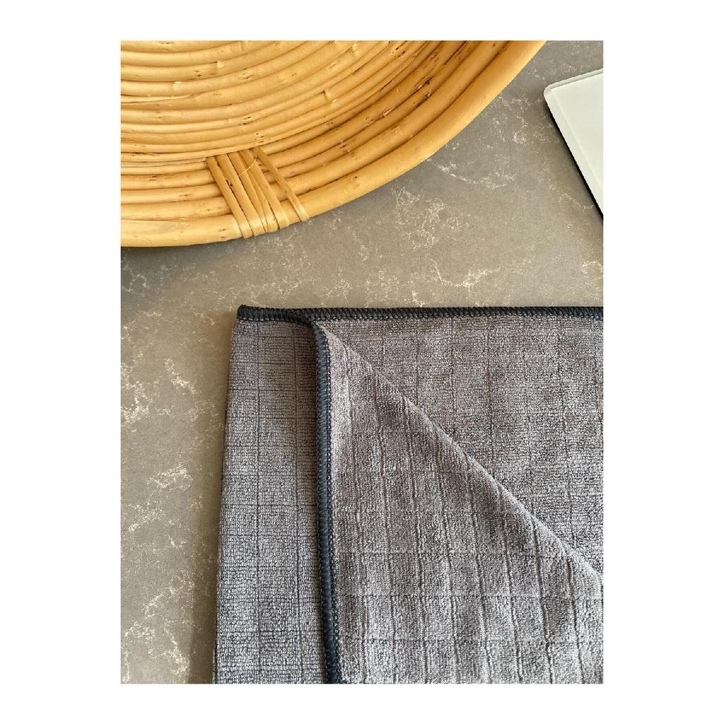 Missclean (3 Pieces) Microfiber Kitchen Cloth Gray Color 40*40 Cm