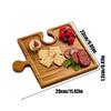 Puzzle Food Display Tray Wooden Charcuterie Board Snack Serving Tray Food Platter Appetizer Board For Meat Fruit Cheese Snack