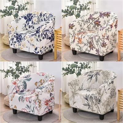 Pastoral Stil Kulüp Koltuğu Kılıfı Esnek Kolçaklı Koltuk Kanepe Kılıfları Spandeks Küvet Tekli Kanepe Kılıfları Kahve Barı Tezgahı Ev için