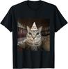 Funny Staring Meme Cat Birthday Greeting Adults T-Shirt
