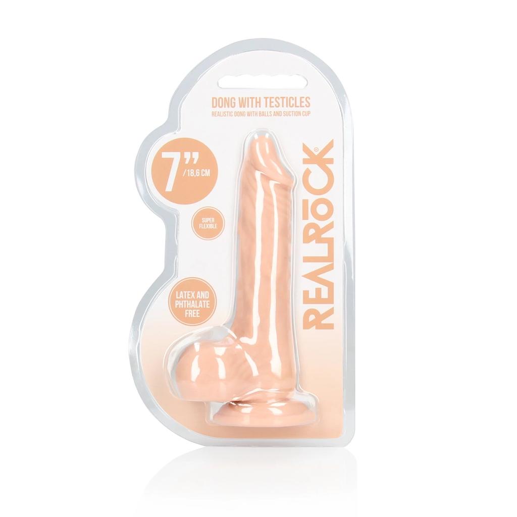 RealRock - Dildo with Testicles 17 cm