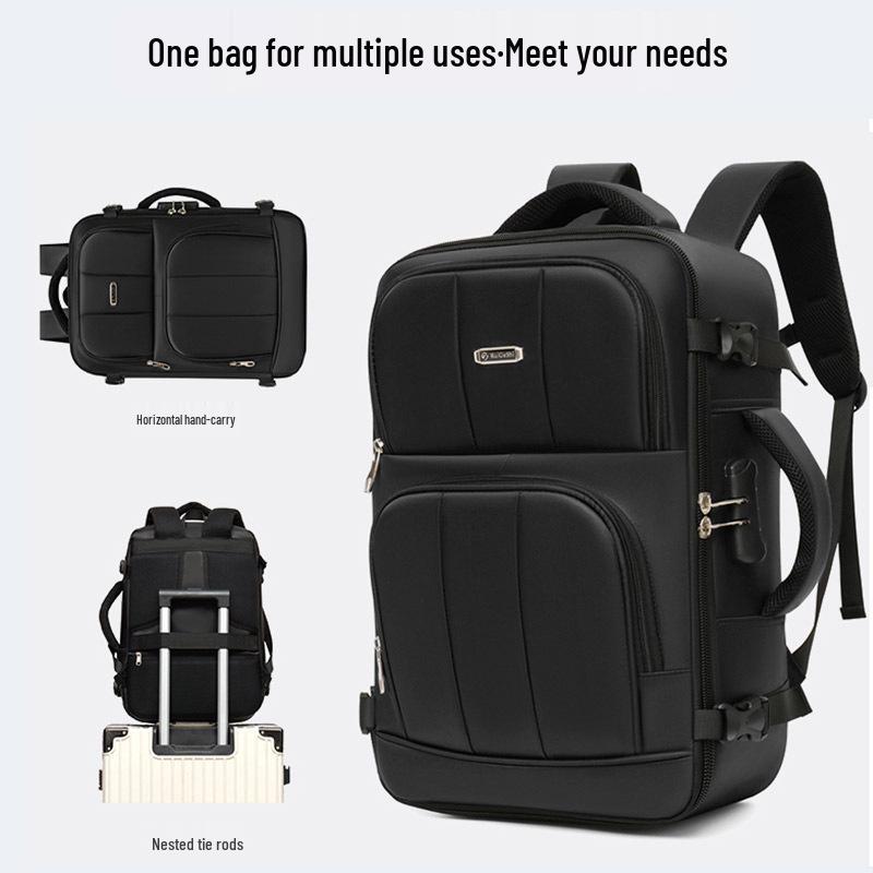 Customizable Logo Business Laptop Backpack: Multi-functional, Large Capacity, Travel-Friendly with Breathable Back Pad