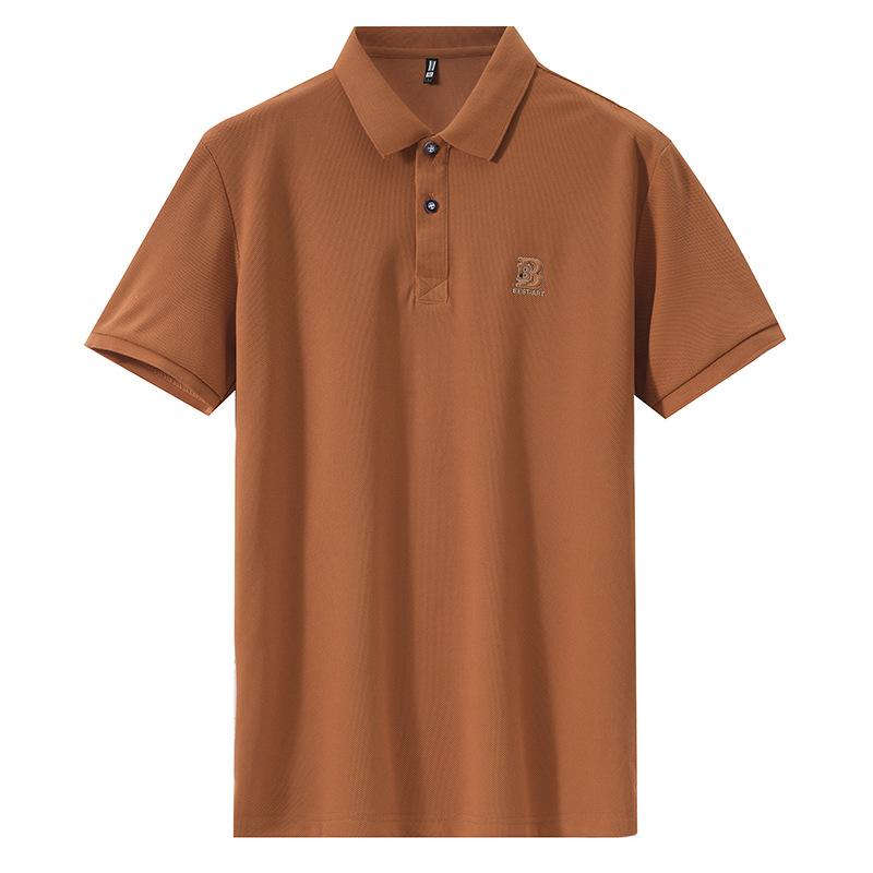 Pánské letní tričko s krátkým rukávem, jednobarevné, s polovičním rukávem, ležérní, prodyšné, s business límečkem, polokošile