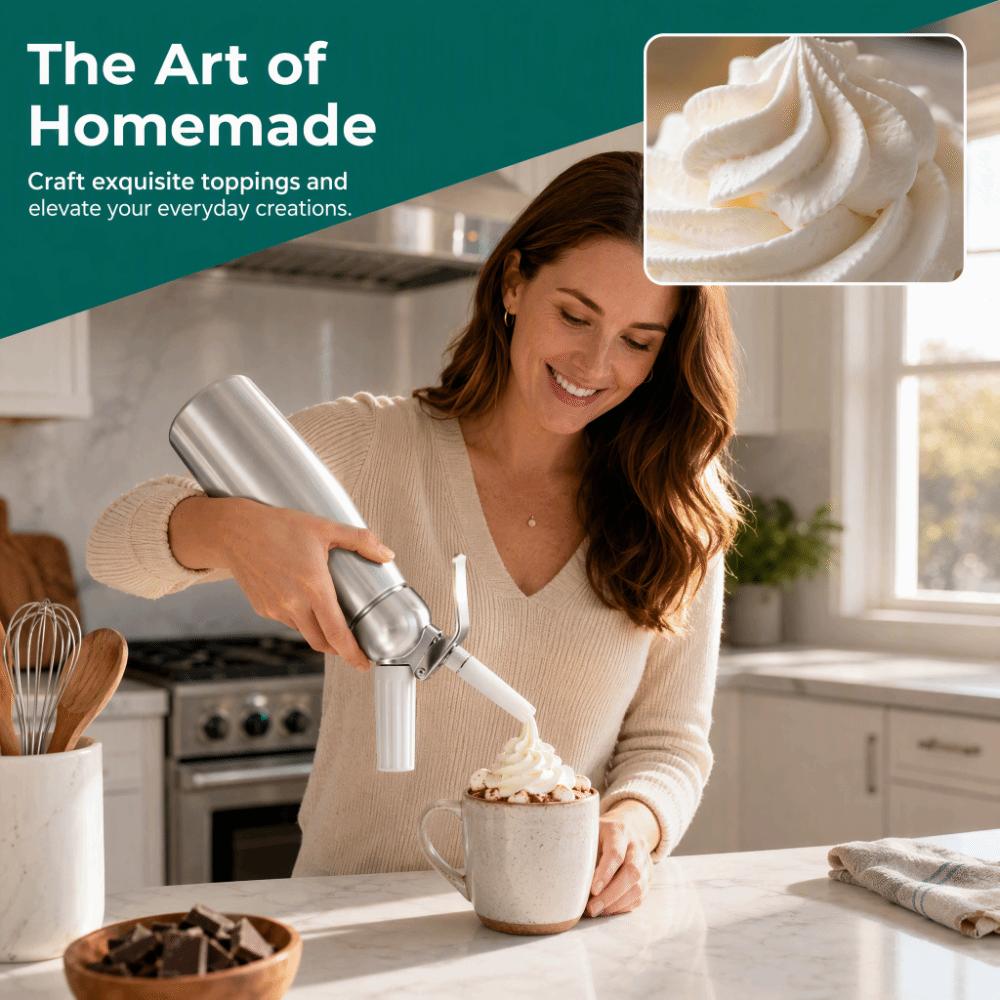 Aluminum Whipped Cream Dispenser Plastic Decorating Tips Cream Maker Cream Whipper Coffee Making