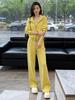 Women's High-End Casual Hooded Cardigan and Wide-Leg Pants Set for Spring/Autumn 2026