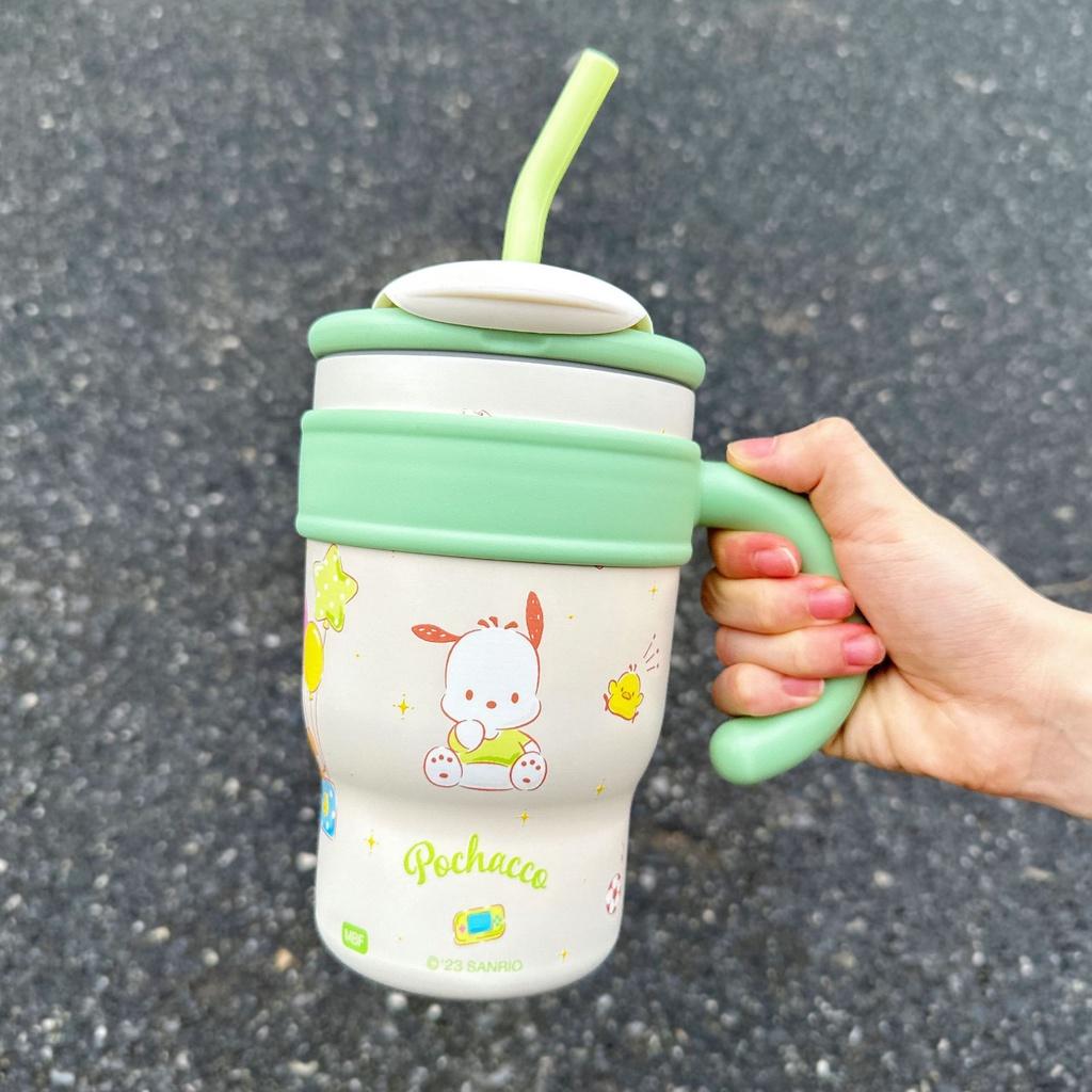 Cute Hello Kitty Stainless Steel Straw Cup For Girls Cartoon Design Portable And High-quality