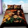 Bettbezug Nezuko Kamado Bettwäsche-Set Anime Demon Slayer Bettdecke Bettwäsche Einzelbett Twin Voll Queen Size Kinder Mädchen Jungen Geschenk