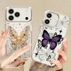 Multi-color Butterfly Pattern Case For iPhone 17 Pro Max Plating Lens Frame Clear Soft Cover For iPhone 16 15 14 13 Pro Max 11 16E 17E