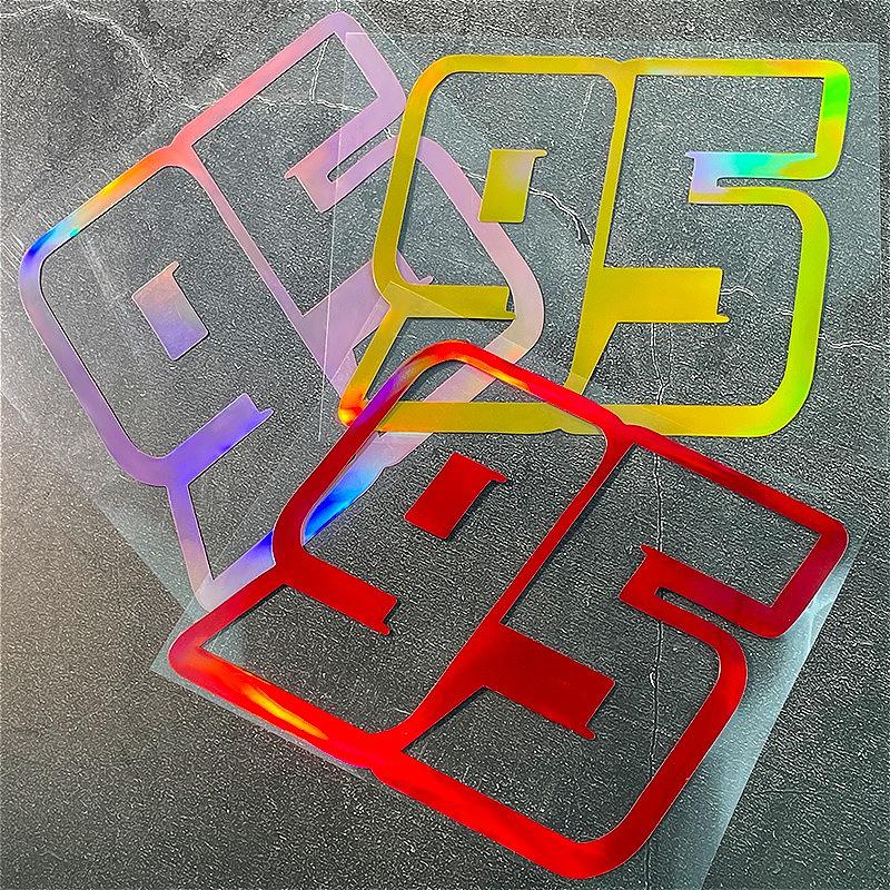 1pc Number 95 Motorcycles Laser Stickers Waterproof for Motorcycle Windshield Fuel Tank Tailbox Car Window Universal Vinyl Decal
