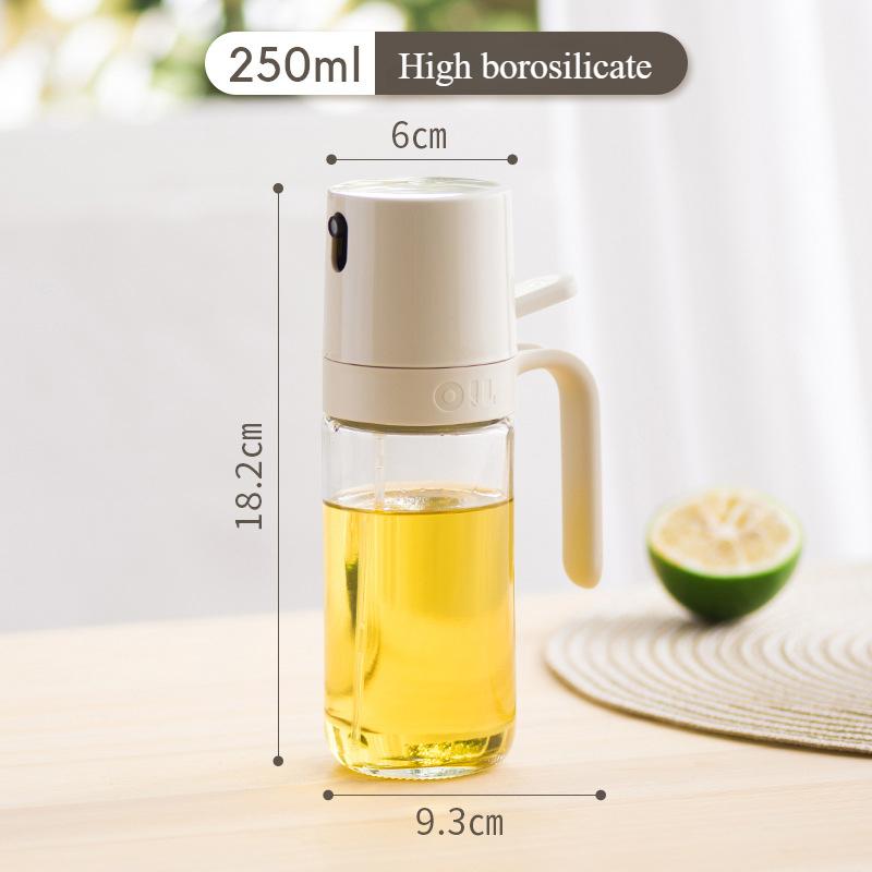 Kitchen Oil Bottle 250550ml Glass Spray Bottle Food Grade Without Hanging Oil Spray Pour Dual-purpose Oil Can Seasoning Tools