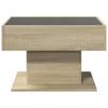LED Coffee Table in Sonoma Oak 70 x 50 x 45 cm Particleboard