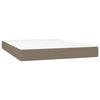347778 vidaXL Matelas de lit à ressorts ensachés Taupe 140x190x20 cm Tissu