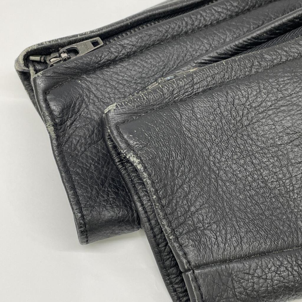 KUSHITANI Black Diaskin Leather Zip-Up Jacket Jacket L blackUsed