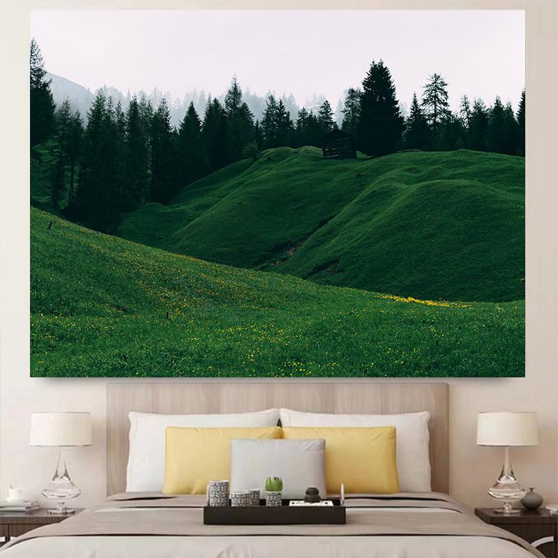 

Forest Landscape Tapestry Wall Hanging Natural Style Home Decor for Living Room Bedroom Wall Art Boho Nature Scenery Tapestry 74x94cm(29x37in)