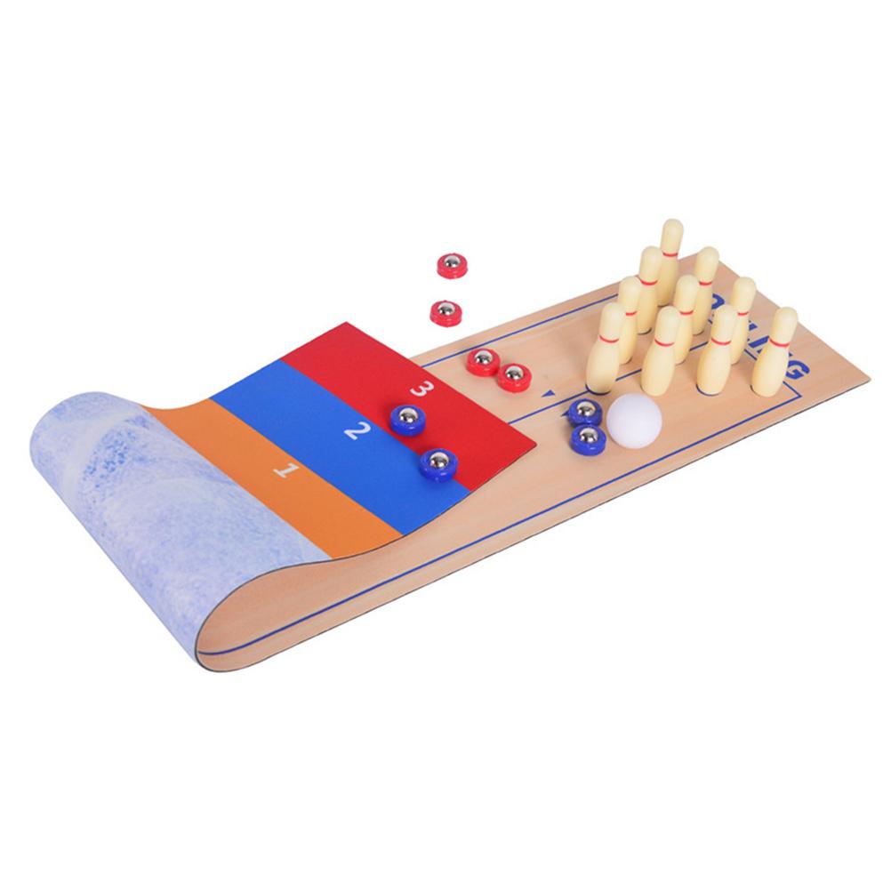 3 In 1 Table Curling Game Bowling Shuffleboard Table Set Family Games for Home Party Gift For