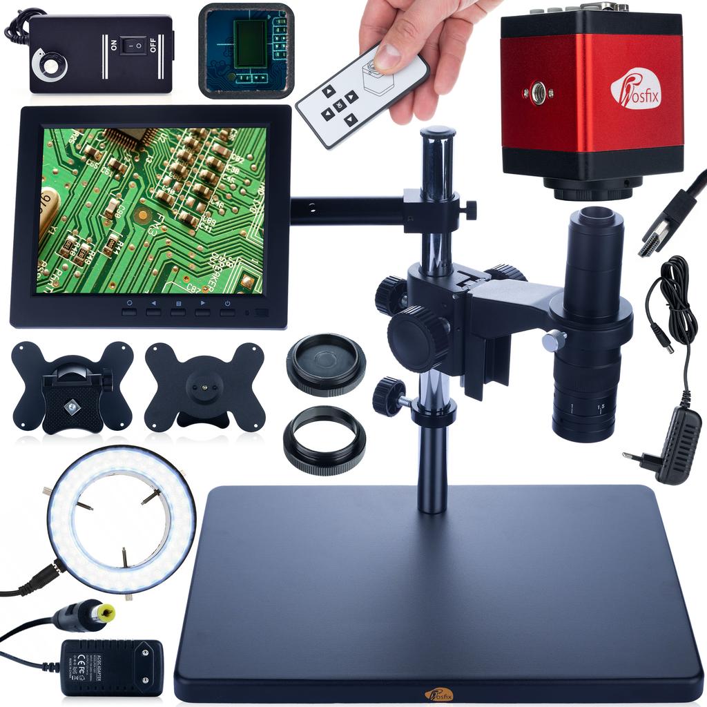 Rosfix Mikroskop Cyfrowy Earth Pro MCEP-0.5X – Powiększenie 7x-45x | Wyświetlacz 8 Cali | Uchwyt I Oświetlacz 56xLED