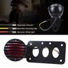 Universal Motorcycle LED Tail Brake Light Side Mount License Plate Bracket Vintage Round Grille Rear Stop Lamp for Harley Sportster Bobber