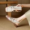 Fashion 2025 Summer Women's New Retro Style Square Head Thick Heel Sandals Open Toes Fashion Hollow Breathable Buckle Design Cool Pumps