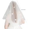 Elegant White Tulle Wedding Veil With Scattered Bowknot Soft Bridal Accessory With Easy Attach Comb for Women Girls