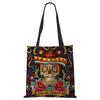 Abstract Art Skull Horror Print Shopping Bags Women Folding Reusable Customize Tote Shoulder Bag Canvas Groceries Handbags 2022 CLE
