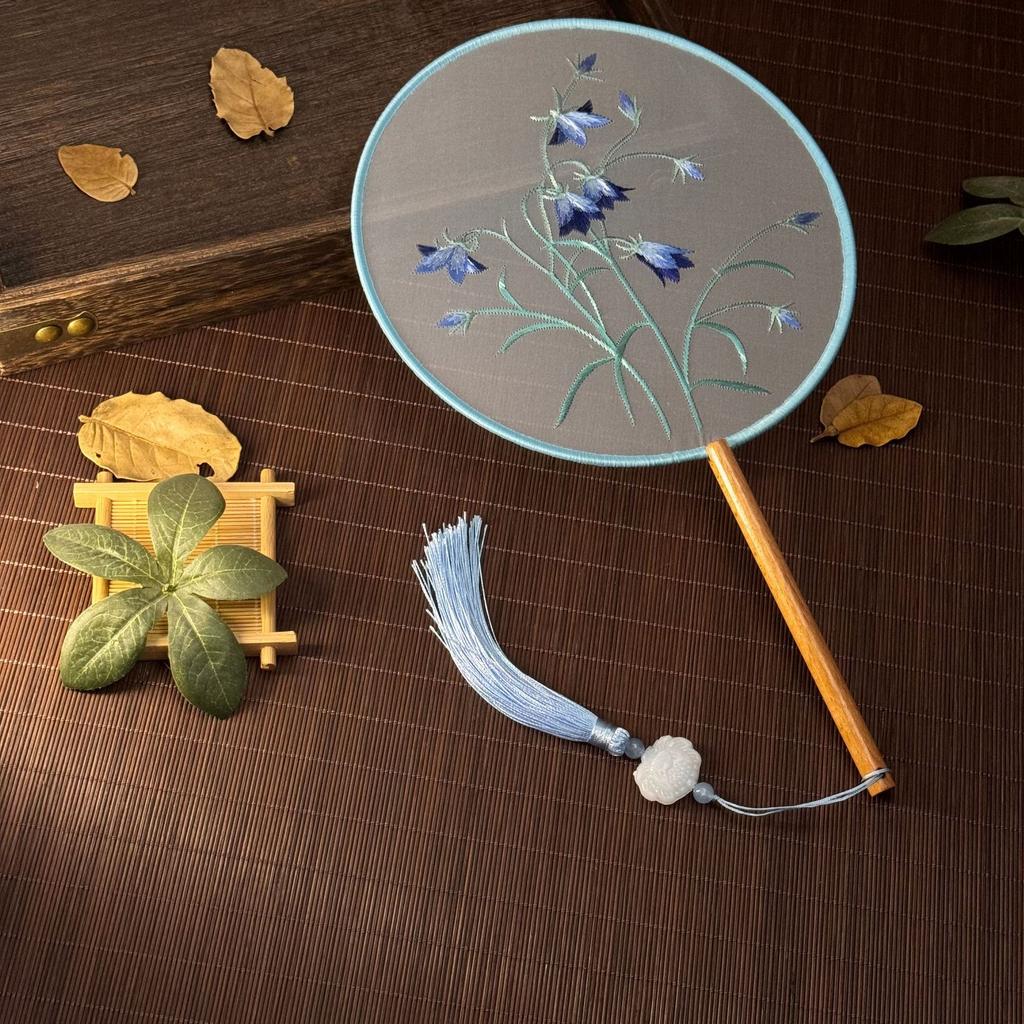 Classical Fan Chinese Hanfu Fan Hand Fan Tassel For Cultural Event Costume Prop Dance Accessory