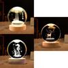 Crystal Ball Night Light With Deer Glass Material Resin Craft Gift Unique Novelty